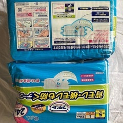 アテントテープ式おむつLサイズ24枚と19枚。の画像