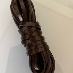 プローブメンテナンス交換用　革紐 クラフト　幅5mm厚2㎜　コーヒーブラウン10mの画像