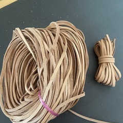 プローブメンテナンス交換用　革紐 クラフト　幅5mm厚2㎜　ベージュ10mの画像