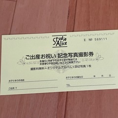 スタジオアリス記念写真撮影券