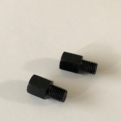 バイク用 ミラー 変換アダプター正 8mmから正10mm 2個セットブラックの画像