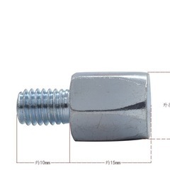 バイク用 ミラー 変換アダプター正 8mmから正10mm 2個セットの画像