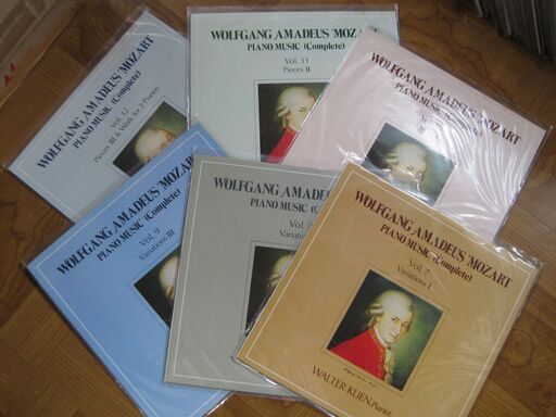 【LPレコード】モーツァルト　ピアノ曲全集　7～12集　6冊