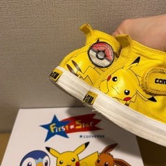 コンバース　オールスター　ポケモン　ピカチュウ　キッズシューズの画像