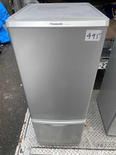 パナソニック NO 495 福岡市内配送設置無料✨  2ドア冷蔵庫（168L） NR-B175W-S シルバー