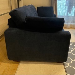 国産ソファ【NOYES new sugar standard 2人掛けソファ】クッション付き 美品 インディゴカラー