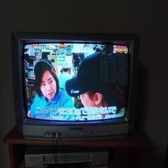 デジタルチューナー＋20型ブラウン管テレビ＋テレビ台の画像