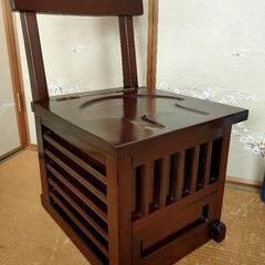 アンティーク レトロ 調 囲炉裏 ダイニング テーブル セット 火鉢 和家具 古民具
 木製の画像