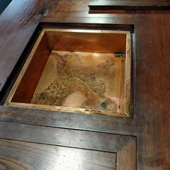 アンティーク レトロ 調 囲炉裏 ダイニング テーブル セット 火鉢 和家具 古民具
 木製の画像