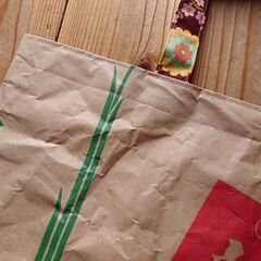 ハンドメイド 米袋バッグ 新潟米 米袋リメイク エコバッグの画像