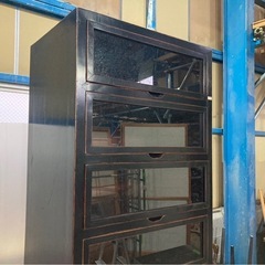 （0921u5）アンティーク　飾り棚　収納棚　キャビネット　引き出し　レトロ　ヴィンテージ　古道具　蔵出し品　一宮市　説明文用確認の画像