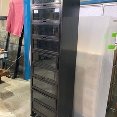 （0921u5）アンティーク　飾り棚　収納棚　キャビネット　引き出し　レトロ　ヴィンテージ　古道具　蔵出し品　一宮市　説明文用確認の画像