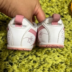 【美品】アシックス13センチ　ミニーマウス革の靴】の画像