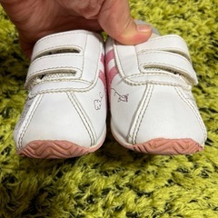 【美品】アシックス13センチ　ミニーマウス革の靴】の画像
