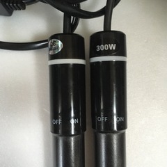 観賞魚用300Wヒーター（中古品2本セット）20°〜34°の画像