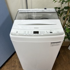 I661 🌈 2022年製の美品♪ Haier 洗濯機 （4.5㎏） ⭐ 動作確認済 ⭐ クリーニング済の画像