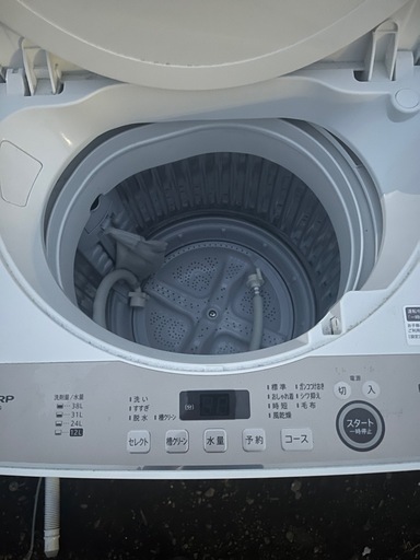 SHARP シャープ 穴なし槽 全自動洗濯機 ES-GE6G-T 洗濯容量 6kg 2022年