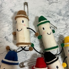 クレヨンの黒くん　マスコット　安全ピン　ストラップの画像
