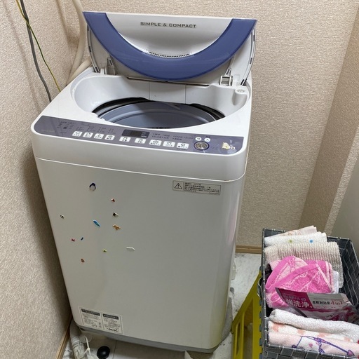 【受渡済】【引き取り限定】シャープ　全自動電気洗濯機　縦型　７kg