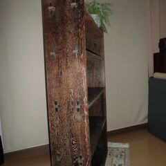 ◆昭和レトロ　本棚　天然木　経年変化あり H115cm×W73cm×D20cm◆の画像
