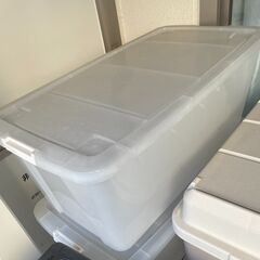 【無料】収納ケース４個セット アイリスオーヤマ 収納ボックス 衣装ケース 収納ケース 押し入れ収納 深型 フタ付き クローゼット収納 キャリーストッカー 大容量 収納 アイリスオーヤマ AA-740Cの画像