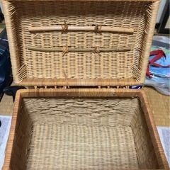 藤かご　ピクニックバッグの画像