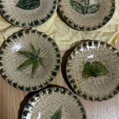 灰釉菓子皿　銘々皿　青山鉄郎作の画像