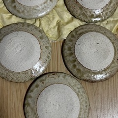 灰釉菓子皿　銘々皿　青山鉄郎作の画像