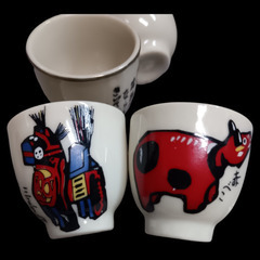 (中古)ミニチュア 徳利&おちょこ アンティークセットの画像