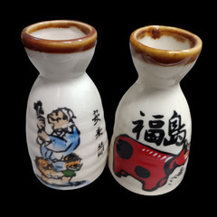 (中古)ミニチュア 徳利&おちょこ アンティークセットの画像