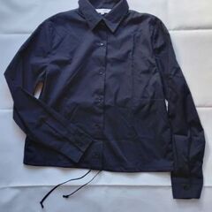 Rouquine 黒シャツ 長袖 Mサイズ 裾ひも付