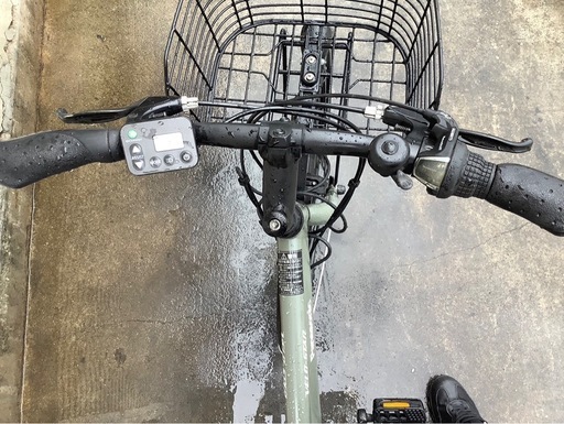 485 　パナソニック最新機種電動アシスト自転車ベロースター700cカーキアルミボディー