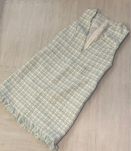 セルフォード  ツイードジャンパースカート　サックス