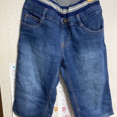 140cmデニムハーフパンツ 記名なし