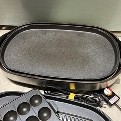 サンヨー　3WAYホットプレート　HPS-MW3　　通電OK　収納ホルダー付き　たこ焼き　平面/焼肉プレート　調理器具 SANYOの画像