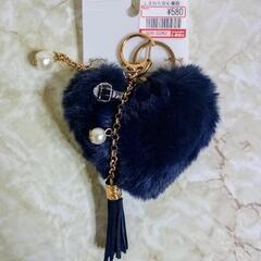 ありがとうございました😊　🍀未使用🍀　フェイクファー♥ハートキー...
