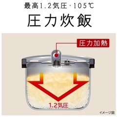 圧力炊飯器 Hitachi RZ-G10EM メタリックブラウン　新品　PayPay保険付き
の画像