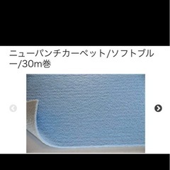 パンチカーペット　30m 水色　新品未使用の画像