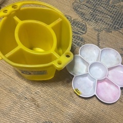 ★筆洗い　バケツ　パレット　保育園幼稚園自宅用に★