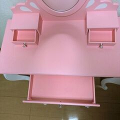 女の子用 おままごとキッズドレッサー 化粧机 子供用 化粧台の画像
