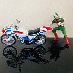 値下げ！新品　仮面ライダーV3フィギュア&バイクの画像