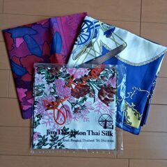 【未使用、新品】タイシルク　ジムトンプソン　シルク100％ 大判シルク