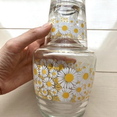 冠水瓶　水差し　コップ　グラス　昭和レトロ