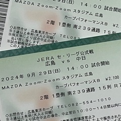 4月2日カープ対巨人カープパフォーマンスB2枚ペア通路近最前列②