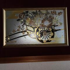 お値下げしました　秀鳳作　銅板　極上彫金細工　花車