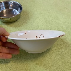 【引き取り手決まりました】犬の餌皿　お水入れの画像