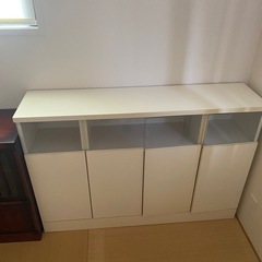 サイドボード　ホワイト　洋風　食器棚　木製　シンプル　キャビネット　戸棚　収納棚