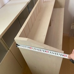 サイドボード　キャビネット　戸棚　収納棚　木製　ベージュ　の画像