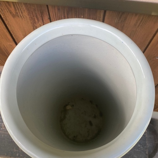 傘立て　和風　陶磁器　染め付け　うさぎ　