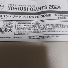 【終了】お譲りします。9/22 イースタンリーグチケット3枚の画像